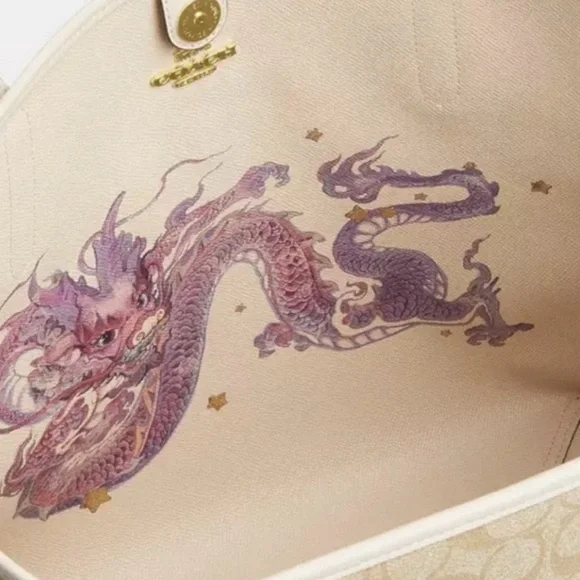 Coach Lunar New Year of the Dragon Tote *Hard to Find* Limited Edition - Picture 9 of 13